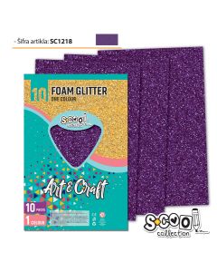 S-COOL Eva pena gliter lila, set 1/10 sc1218 - NS28548