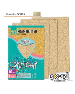 S-COOL Eva pena gliter bež, set 1/10 sc1225 - NS28555