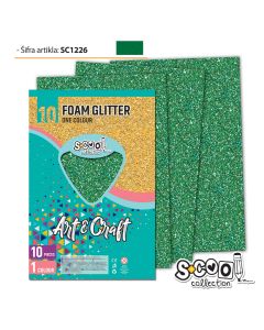 S-COOL Eva pena gliter tamno zelena, set 1/10 sc1226 - NS28556