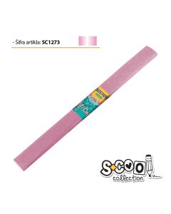 S-COOL Krep papir, biser roze sc1273-10 kom set - NS28604