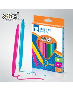 S-COOL Flomasteri obostrani, set 1/12 sc1381 - NS28890