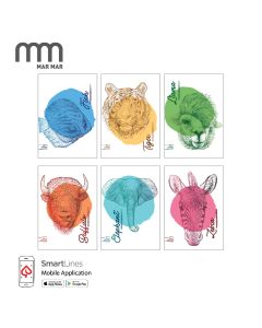 MAR MAR Sveska Metallic animals, A4 linija