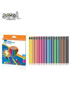 S-COOL Drvene bojice sa gumicom SC1482, set 1/24 - NS29470