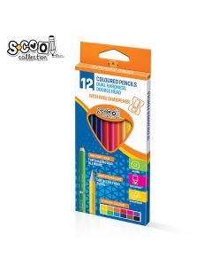 S-COOL Drvene bojice dupli vrh SC1613, set 1/12 - NS30174
