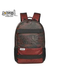 S-COOL Ranac Teenage Superpack Military Burgundy SC1658 - NS30373
