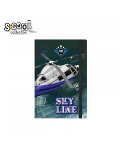 S-COOL Sveska Sky line, premium tvrdi povez, A6 linije SC1817 - NS30609