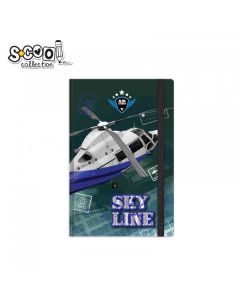 S-COOL Sveska tvrdi povez Premium A6 96 listova dikto Sky line SC1817 - SC1817