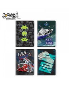S-COOL Sveska Boys collection, premium, A5 kvadrat SC1771 set 1/10, miks dezena - NS30610