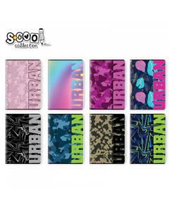 S-COOL Sveska Urban collection, premium, A4 latajn SC1784 set 1/10, miks dezena - NS30659