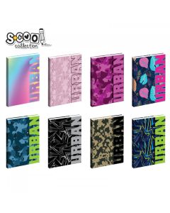 S-COOL Sveska tvrdi povez Premium A4 80 listova dikto Urban collection - SC1801