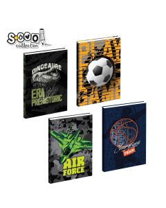 S-COOL Sveska tvrdi povez Premium A5 latajn 80 listova Boys collection - SC2382