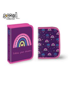 S-COOL Jednodelna puna pernica sa dva flepa SC2432 - NS32915