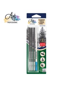 ARTLINE Set umetnički ugljen u olovci i gumica u olovci Light medium dark 4 komada - ART067