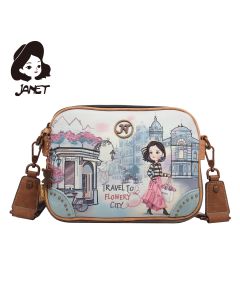 TAŠNA DAMSKA JANET FLOWERY CITY J-009C  25*7*19
