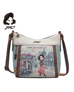 TAŠNA DAMSKA JANET FLOWERY CITY  J-048B 30*12*28