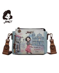 TAŠNA DAMSKA JANET FLOWERY CITY  J-053A 23*7*17
