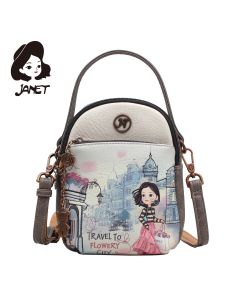 TAŠNA DAMSKA JANET FLOWERY CITY J-056B 17*10*20.5