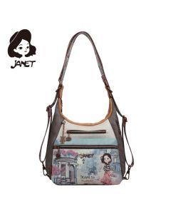 JANET FLOWERY CITY Tašna damska J-119  29x12.5x26 - J-120 NS34303