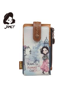NOVČANIK DAMSKI JANET FLOWERY CITY JW-007B  9*2*16