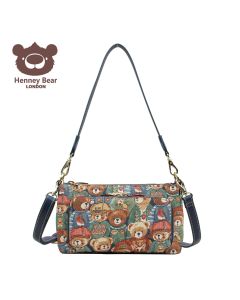 HENNY BEAR Tašna damska H-1129 green bear 24x7x14 - NS34316