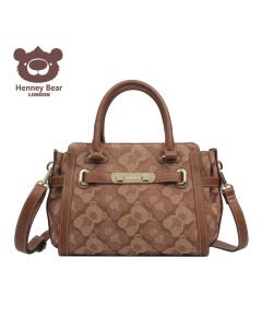 HENNY BEAR Tašna damska H-041 shadow bear brown 32x16x21 - NS34321