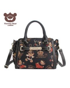 HENNY BEAR Tašna damska H-041 crown bear 32x16x21 - NS34323