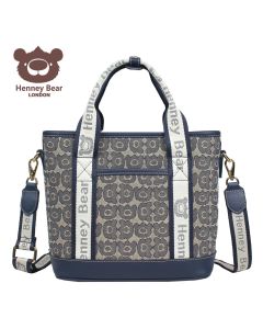 HENNY BEAR Tašna damska H-1140 blue bear 28.5x14x23.5 - NS34360