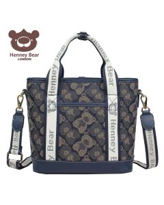 HENNY BEAR Tašna damska H-1140 shadow bear blue 28.5x14x23.5 - NS34362