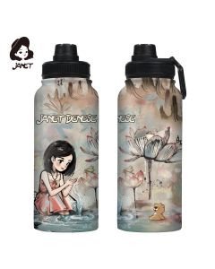 JANET STAINLESS STEEL TERMOS 900ML, LID PP+SILICONE J-506