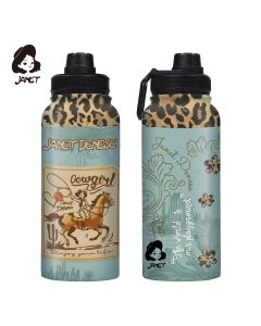 JANET STAINLESS STEEL TERMOS 900ML, LID PP+SILICONE J-508