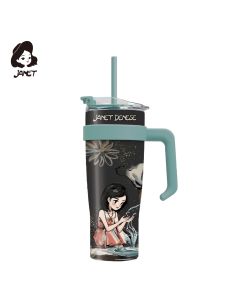 JANET STAINLESS STEEL PUTNI TERMOS 1200ML, LID PP+SILICONE+STRAW J-509