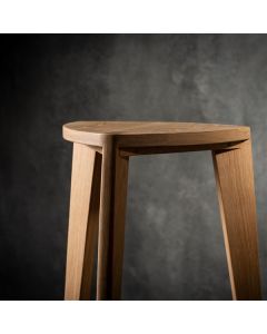 MEDA FURNITURE Drvena barska stolica Hrast ravna - HrastRavTer35