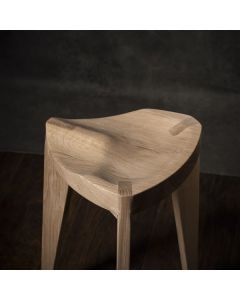 MEDA FURNITURE Hoklica Oku Ho M - hrast 45 cm - HrastM45izd