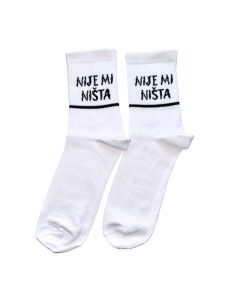 KEVA SI Čarape sa bedžom, Nije mi ništa,  bele