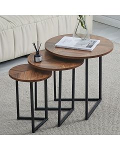 BOLZZ Okrugli coffe sto 3 kom set dark