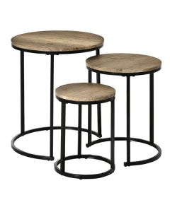 BOLZZ Okrugli coffe sto 3 kom set light