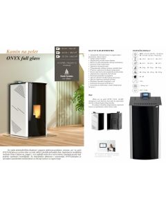 MARELI Kamin na pelet ONYX FULL GLASS 30 (4kW + 26kW) crna