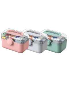 HOMEMATES TRIO set Organizatori za lekove, zelena, roze i bela (3kom)