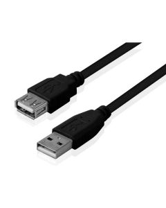 FAST ASIA Kabl USB A - USB A M/F (produžni) 5m crni - OST01043