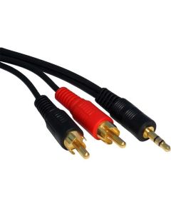 FAST ASIA Kabl audio 3.5mm - 2xRCA 3m crni - OST01199