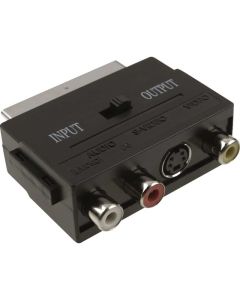FAST ASIA Adapter Scart - 3xRCA + S-Video crni - OST01803