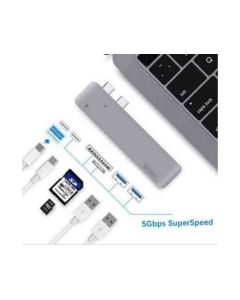 FAST ASIA Adapter-konvertor TIP-C na HDMI + 2xUSB 3.0 + SD/Micro SD - OST04358