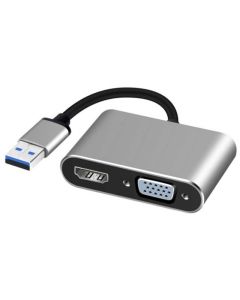 FAST ASIA Adapter-konvertor USB 3.0 na HDMI+VGA - OST05026