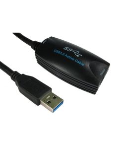 E-GREEN Kabl sa pojačivačem 3.0 USB A (M) - USB A (F) 5m crni - OST05598