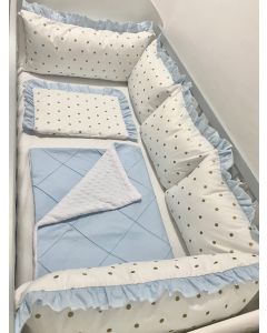 ZORETI KIDS Ogradica i posteljina za krevetac plava - OTP002AA