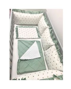 ZORETI KIDS Ogradica i posteljina za krevetac zelena - OTZ003AA
