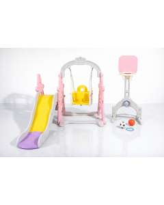 WINNER BIKE TOBOGAN + LJULJA 180X120X1120cm PINK