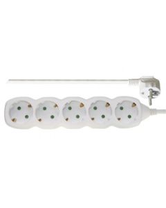 EMOS Produžni kabl sa pet utičnica 5m PP/J 3x1.5, bela - EMOP0525R