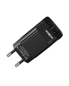 MOXOM Punjač MX-HC128 2.4A 2xUSB Type C, crna - P1104