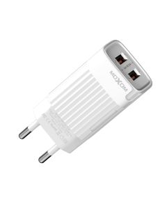 MOXOM kućni punjač MX-HC128 2.4A 2xUSB Type C, bela - P1105